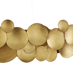 Люстра круглая из многослойных золотых дисков Metal Disc Chandelier варинант исполнения - 1 | Loft Concept в Краснодаре