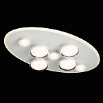 Потолочный светильник овальной формы белого цвета с 7-ю лампами Lunar Pebbles варинант исполнения - 2 | Loft Concept в Краснодаре