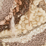 Овальный Современный Гобелен Абстракция в бежевых тонах Shallow варинант исполнения - 5 | Loft Concept в Краснодаре