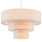 Люстра круглая трехъярусная с тканевыми абажурами Light Soft Glow варинант исполнения - 3 | Loft Concept в Краснодаре