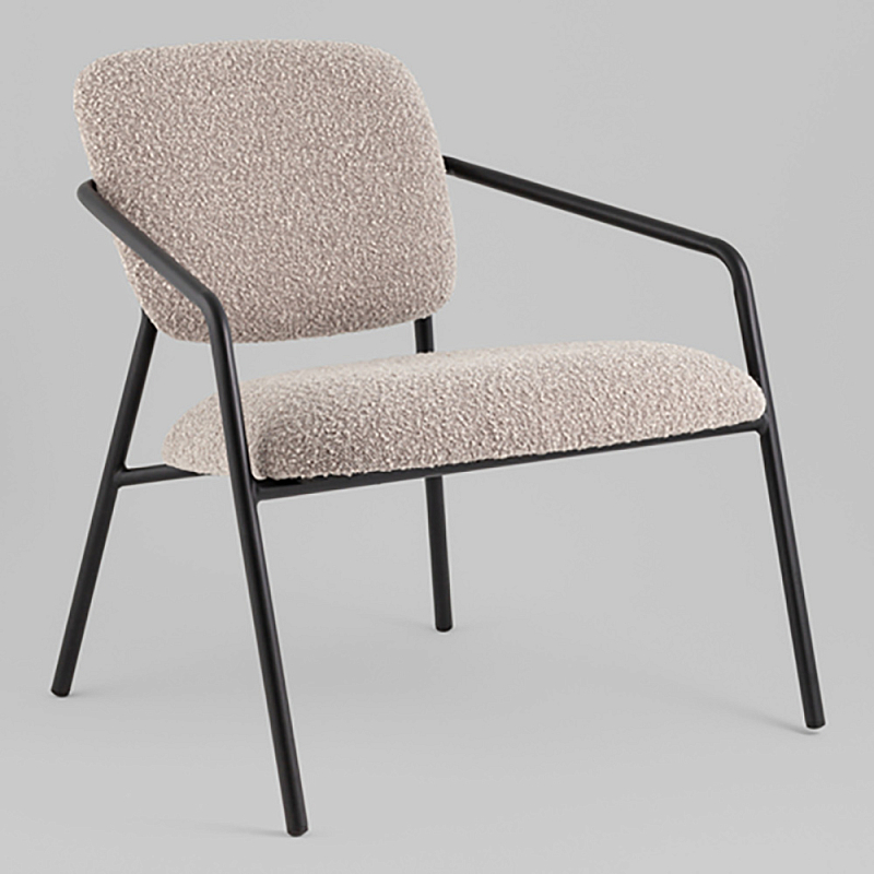 Кресло лаунж Rooney серый Капучино  Черный в Краснодаре | Loft Concept 