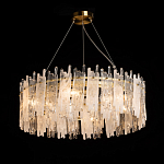 Люстра круглая с прозрачными стержнями разной длины Textured Glass Chandelier варинант исполнения - 3 | Loft Concept в Краснодаре