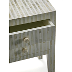 Тумбочка прикроватная White Pearl BEDSIDE CABINET 2 DRAWER варинант исполнения - 2 | Loft Concept в Краснодаре