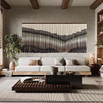 Пейзаж из нитей Макраме Wall decor Black and White Landscape варинант исполнения - 1 | Loft Concept в Краснодаре