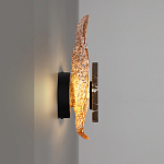 Бра с волнообразным стеклянным плафоном и вставкой из мрамора Liquid Stone варинант исполнения - 7 | Loft Concept в Краснодаре