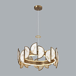 Люстра круглая с полукруглыми плафонами из искусственного алебастра в бронзовой оправе Marbella варинант исполнения - 7 | Loft Concept в Краснодаре