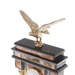 Часы настольные из яшмы и бронзы с декором в виде горного орла Eagle Stone Clock варинант исполнения - 3 | Loft Concept в Краснодаре