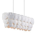 Люстра овальной формы с белыми подвесными элементами White Natural Lines варинант исполнения - 1 | Loft Concept в Краснодаре