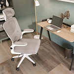 Кресло для компьютерного стола Easement Grey&White варинант исполнения - 9 | Loft Concept в Краснодаре