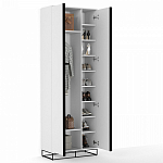 Двухдверный шкаф белого цвета Strict Lines варинант исполнения - 3 | Loft Concept в Краснодаре