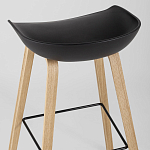 Барный стул на ножках из натурального дерева Boras Black варинант исполнения - 6 | Loft Concept в Краснодаре