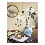 Ваза с мотивами цветущего сада с попугаями Blue Vase Inspired by Nature варинант исполнения - 5 | Loft Concept в Краснодаре