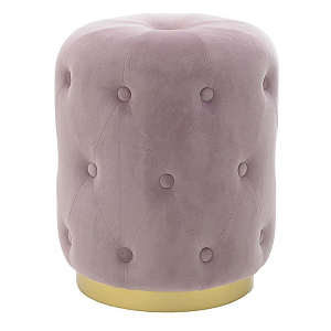 Пуф Capitone Gold Stripe Dusty Rose