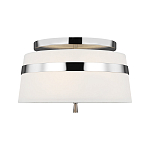 Потолочный светильник с белым тканевым абажуром Generation Lighting варинант исполнения - 1 | Loft Concept в Краснодаре