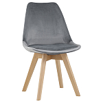 Стул с мягким велюровым сиденьем Arvika Grey варинант исполнения - 1 | Loft Concept в Краснодаре