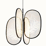 Люстра с гравировкой на акриловых плафонах Gravyura Black D 50 см варинант исполнения - 1 | Loft Concept в Краснодаре