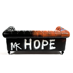Диван Честерфильд граффити graffiti Orange Sofa натуральная кожа варинант исполнения - 5 | Loft Concept в Краснодаре