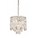 Люстра круглая с хрустальными подвесками на серебряном каркасе Roul Crystal Light варинант исполнения - 10 | Loft Concept в Краснодаре