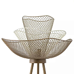 Торшер с трехъярусным плафоном из металлической сетки Light Floor Lamp Made of Metal Mesh варинант исполнения - 2 | Loft Concept в Краснодаре