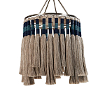 Люстра круглая плетеная с кисточками цвета серый дуб Boho Tassel Chandelier варинант исполнения - 1 | Loft Concept в Краснодаре