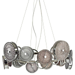 Люстра с плафонами из дымчатого стекла Glass Peonies варинант исполнения - 1 | Loft Concept в Краснодаре