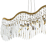 Линейная люстра с подвесками из хрусталя Ludivine Linear Chandelier варинант исполнения - 2 | Loft Concept в Краснодаре