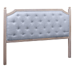 Изголовье кровати серое с мягкой обивкой из рогожки Emma Headboard варинант исполнения - 1 | Loft Concept в Краснодаре