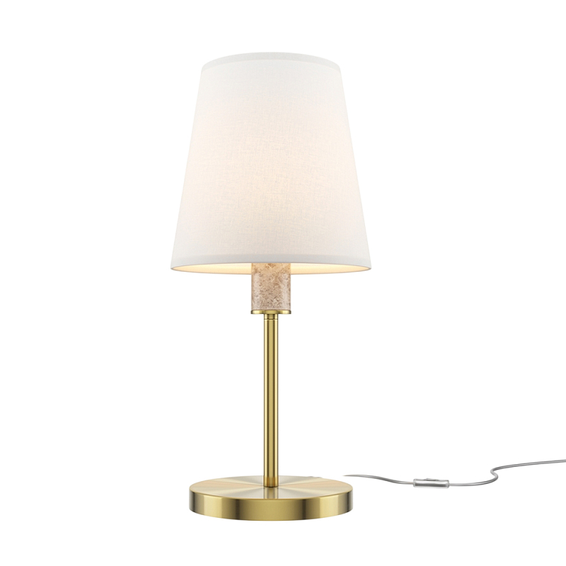 Настольный светильник Lira Е27 Латунь Белый Серый в Краснодаре | Loft Concept 