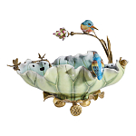 Чаша в виде листка лотоса с птицами Eden Garden варинант исполнения - 3 | Loft Concept в Краснодаре