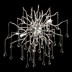 Бра с лучеобразным основанием и подвесками из прозрачного стекла в виде длинных капель Droplet Chandelier варинант исполнения - 8 | Loft Concept в Краснодаре