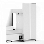 Двухдверный шкаф белого цвета Strict Lines варинант исполнения - 5 | Loft Concept в Краснодаре