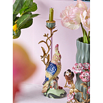 Подсвечник в образе попугая из фарфора с бронзовыми элементами Eden Garden варинант исполнения - 3 | Loft Concept в Краснодаре