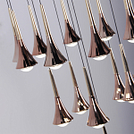 Люстра светодиодная с акриловыми конусообразными плафономи розовое золото Astra 60   варинант исполнения - 4 | Loft Concept в Краснодаре