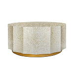 Стол кофейный с отделкой раковинами устриц Coastal Charm варинант исполнения - 1 | Loft Concept в Краснодаре