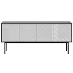 Длинная тумба с зеркальным декором Serena варинант исполнения - 4 | Loft Concept в Краснодаре