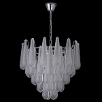 Люстра с подвесками из рифленного стекла в форме капель Textured Glass Chandelier варинант исполнения - 15 | Loft Concept в Краснодаре