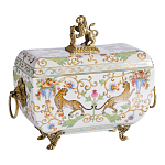 Шкатулка с фигуркой льва на крышке Eden Garden варинант исполнения - 1 | Loft Concept в Краснодаре