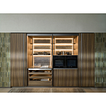 Кухонный гарнитур из дерева и камня с раздвижными дверцами OPERATING COLUMN 2.0 Dada Engenereed Kitchen варинант исполнения - 3 | Loft Concept в Краснодаре