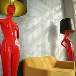 Лампа MANNEQUIN LAMP с абажуром созерцание силуэта варинант исполнения - 7 | Loft Concept в Краснодаре