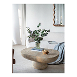 Столик кофейный кремового цвета с овальной столешницей и круглым основанием Cream Dalmen Table варинант исполнения - 6 | Loft Concept в Краснодаре