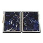 Портсигар на 10 сигарет с газовой зажигалкой из натурального камня Содалит Stone Cigarettes Cases варинант исполнения - 4 | Loft Concept в Краснодаре