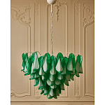 Люстра из стеклянных зеленых лепестков Petalled Illuminator варинант исполнения - 4 | Loft Concept в Краснодаре