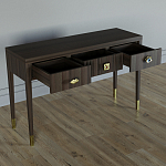 Дизайнерский Письменный стол Elsa Dreams Walnut с тремя ящиками варинант исполнения - 4 | Loft Concept в Краснодаре