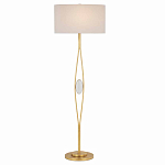 Торшер золотой c декоративной мраморной вставкой на каркасе Kernel варинант исполнения - 1 | Loft Concept в Краснодаре