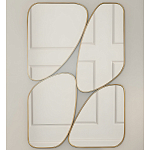 Зеркало в ассиметричной раме золотистого цвета Chaotic варинант исполнения - 2 | Loft Concept в Краснодаре