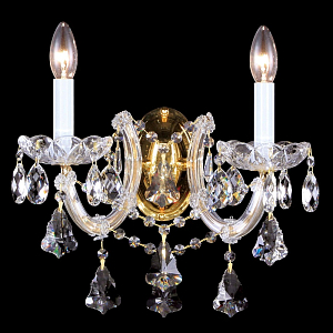 Бра с двумя лампами и хрустальными подвесками в классическом стиле Crystal lamps