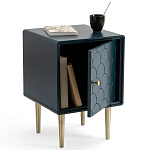 Тумба с одной дверцей Scale Ornament Blue Nightstand варинант исполнения - 3 | Loft Concept в Краснодаре