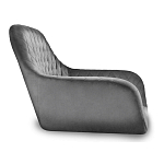 Стул с мягкой серой обивкой из велюра и подъемно-поворотным механизмом на черных колесиках Harper Gray варинант исполнения - 2 | Loft Concept в Краснодаре