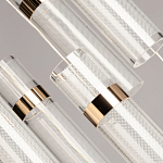 Люстра каскадная с прозрачными цилиндрическими плафонами Jenae Glass Tube Lighting варинант исполнения - 9 | Loft Concept в Краснодаре