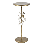 Столик золотистый с цветочной композицией на основании Forest Fairy Tale варинант исполнения - 1 | Loft Concept в Краснодаре